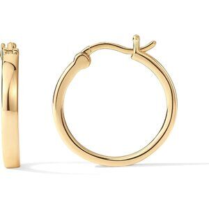 👉 14K Gold Plated Post Lightweight 20mm  Hypoallergic Hoops Earrings for Women